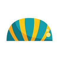Striped semicircle showing abstract sun rising over horizon vector
