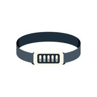 Fitness tracker bracelet showing progress while exercising vector