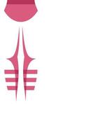 Abstract minimalist design featuring pink shapes on white background vector