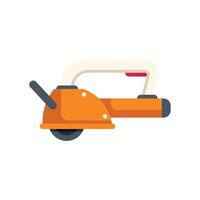Orange angle grinder lying on white background vector