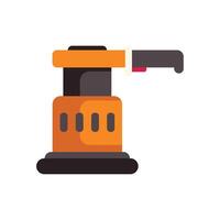 Orange electric sander power tool for woodworking vector
