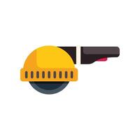 Angle grinder power tool showing blade guard for protection vector