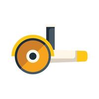 Angle grinder power tool showing rotating disc vector