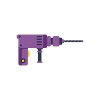Purple electric drill bit pointing right illustration vector