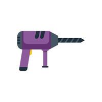 Powerful rotary hammer drill with a pointed drill bit for construction projects vector