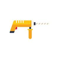 Yellow power drill illustration for construction projects vector