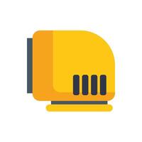 Yellow portable air conditioner cooling the air vector