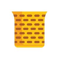Wicker trash can throwing away garbage illustration vector