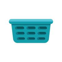 Empty plastic laundry basket isolated on white background vector
