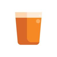 Glass of beer with foam on top showing refreshing beverage vector