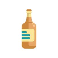 Glass bottle containing sparkling water with blank label vector