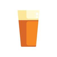 Tall glass of beer with foam on top minimalist illustration vector