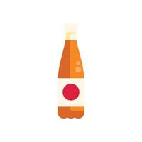 Plastic bottle with label containing refreshing fizzy drink vector
