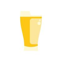 Refreshing glass of beer with bubbles showing a cold drink vector