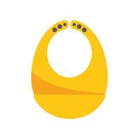 Baby bib isolated on white background with crumb catcher vector