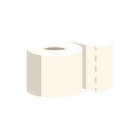 Toilet paper roll unrolling displaying perforated line for easy tearing vector