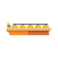Lng tanker ship transporting liquefied natural gas side view vector