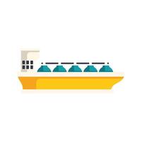 Lng tanker ship transporting liquefied natural gas across ocean vector