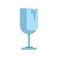 Fragile symbol indicating broken wine glass icon vector