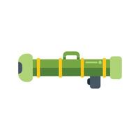 Bazooka weapon military rocket launcher army grenade power powerful war side view vector