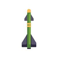 Military rocket missile weapon pointing up ready to launch vector
