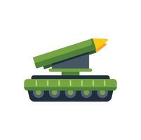Military tank with rocket launcher targeting enemy forces vector