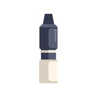 Modern electronic cigarette with cartridge containing liquid for vaping vector