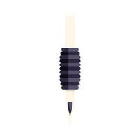 Tattoo needle tip pointing upward on white background vector