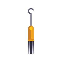 Cleaning brush with wooden handle and hanging hook vector