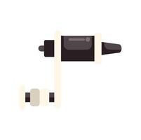 Professional tattoo machine drawing ink on skin vector