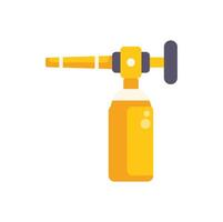 Yellow gas torch creating a flame for various applications vector