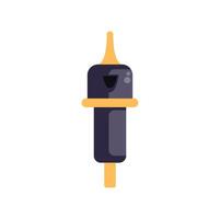 Minimalist illustration of a birdhouse hanging on a branch vector