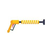 Yellow spray gun lying horizontally pointing right vector