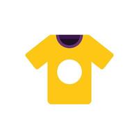 Yellow t shirt with blank white circle design template vector