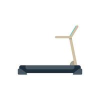 Treadmill standing on white background representing healthy lifestyle vector