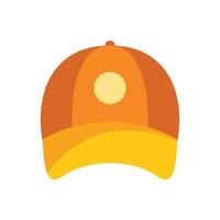 Orange baseball cap showing its back side with copy space on the brim vector