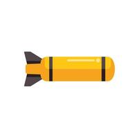 Yellow bomb falling down with explosion at the end vector