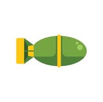 Green bomb falling through the air with yellow stripes vector