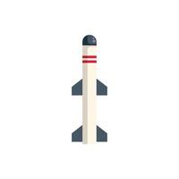 Intercontinental ballistic missile standing ready to launch vector
