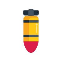 Yellow bomb falling down with detonator ready to explode vector
