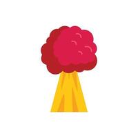 Atomic bomb explosion with mushroom cloud rising up vector