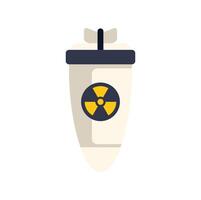 Atomic bomb with radiation symbol showing nuclear weapon vector
