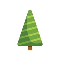 Minimalist christmas tree standing on white background vector
