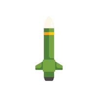 Military rocket missile weapon pointing up ready to launch vector
