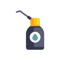 Small metal oiler can pouring oil drop by drop vector