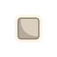Blank rounded square sticker with shadow vector