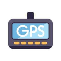 Gps navigation system device showing gps text on screen vector