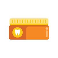 Toothpaste tube lying horizontally with open lid vector