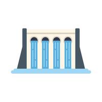 Water flowing through a hydroelectric dam, generating sustainable energy vector