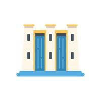 Hydroelectric power plant generating clean energy from water resources vector